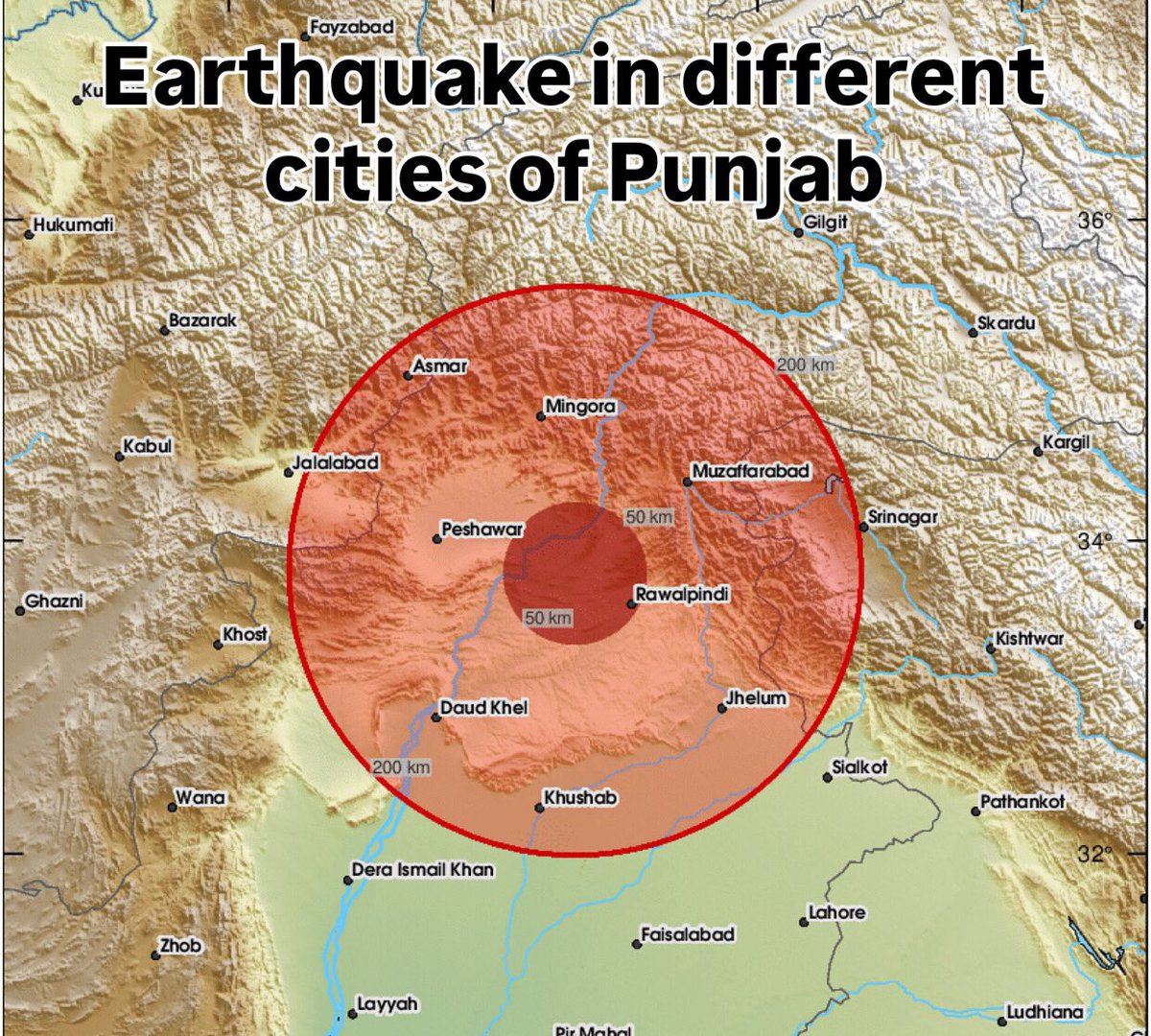 BREAKING NEWS: 5.4 magnitude earthquake 23 km from Afghanistan, hits India, Pakistan, Tajikistan! Tremors at 12:17 AM IST Felt it? 

I hope everyone is safe
<a href="/NewEarthquake/">Earthquakes</a>
<a href="/BBCEarth/">BBC Earth</a>

#Earthquake #Pakistan #India #Afghanistan #earthquake