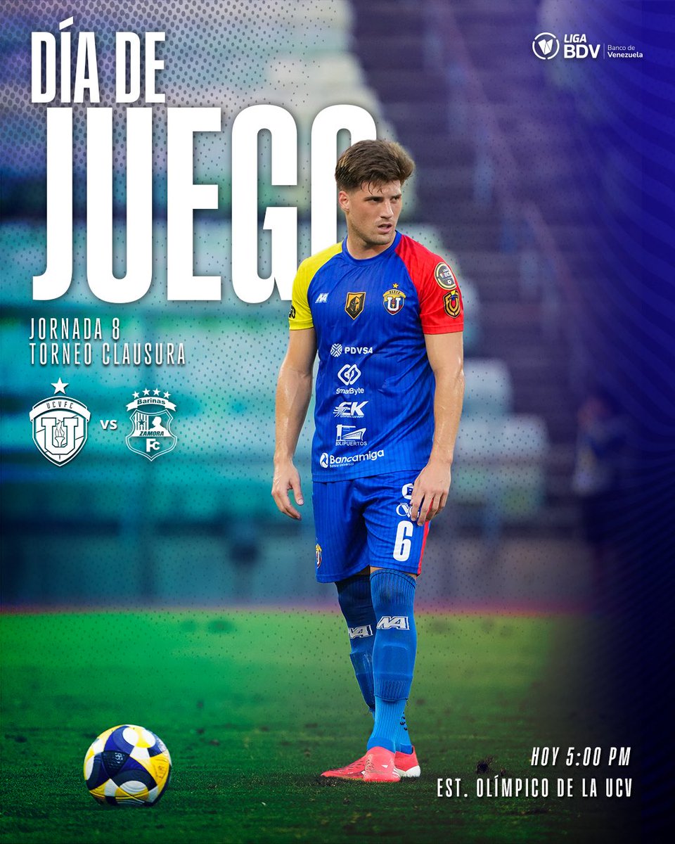 ¡Por la victoria en casa! 🟡🔵🔴

➡️ Jornada 9 - Torneo Clausura
🆚 Zamora FC
⌚️ 5:00 PM
🏟️ Estadio Olímpico de la UCV
📺 YouTube Liga FUTVE
🎟️ Entrada gratis 

#SomosUCV 
#LigaBancoDeVenezuela