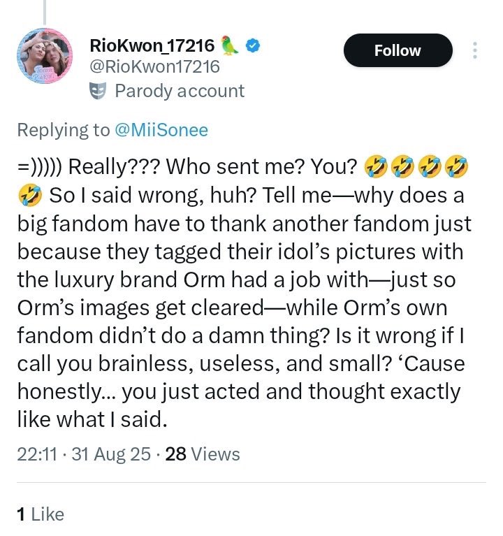 Faye has always shown us kindness, morality, and gratitude. When Orm was attacked on IG, many in the Fayemily stepped in to help. At that time, some of Orm’s fans thanked us for our support. One of them was the fan who just passed away as a relapse of her depression. Sadly, she