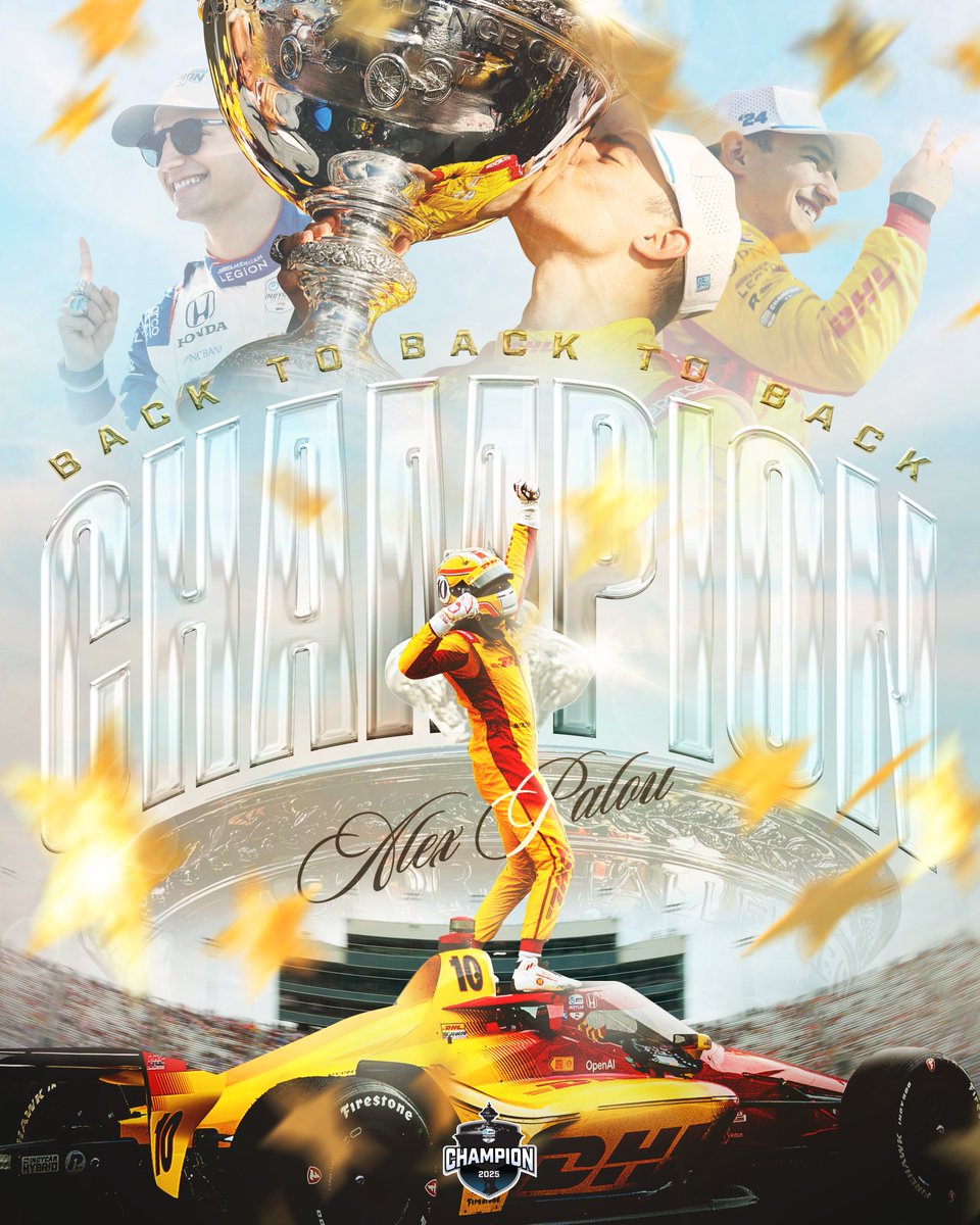 IndyCar's tweet photo. THREE-PEAT COMPLETE! 🏆🏆🏆

The #AstorCup still belongs to Alex Palou! https://t.co/aOUsSK8uWa