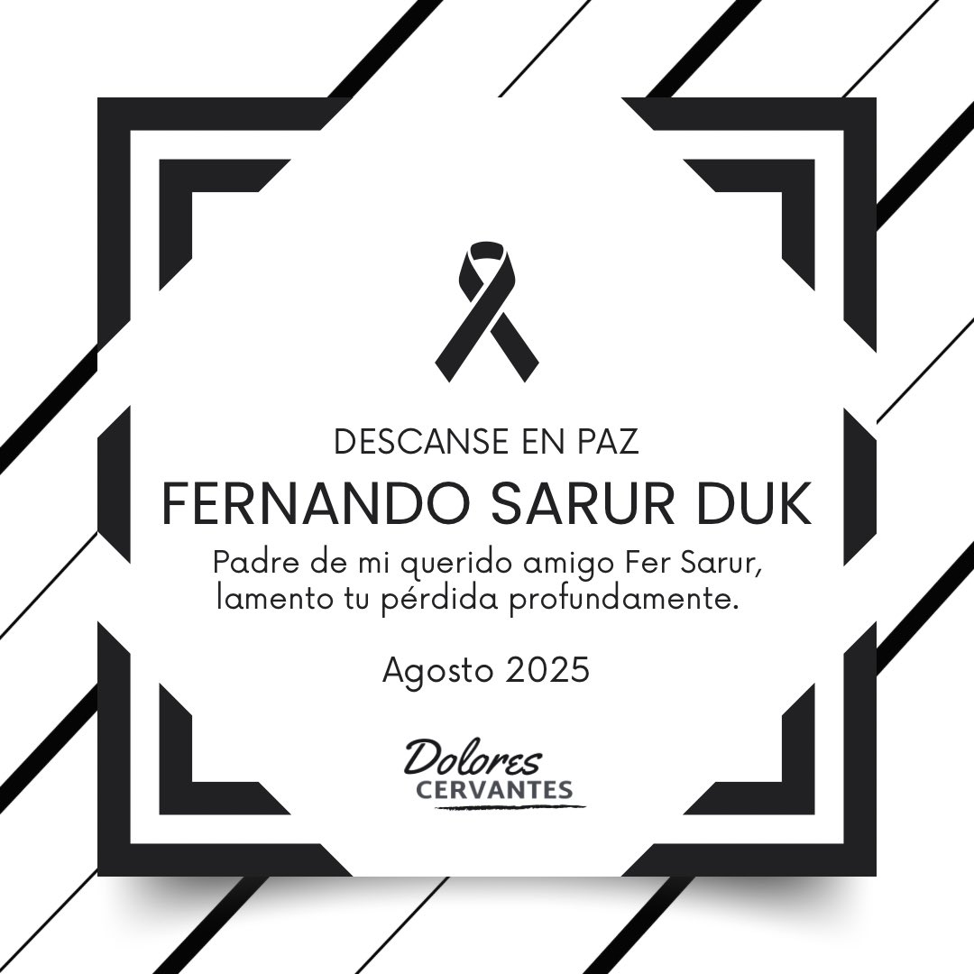 Querido amigo <a href="/FernandoSarur/">Fernando Sarur</a> te abrazo y pido fortaleza para ti y los tuyos.