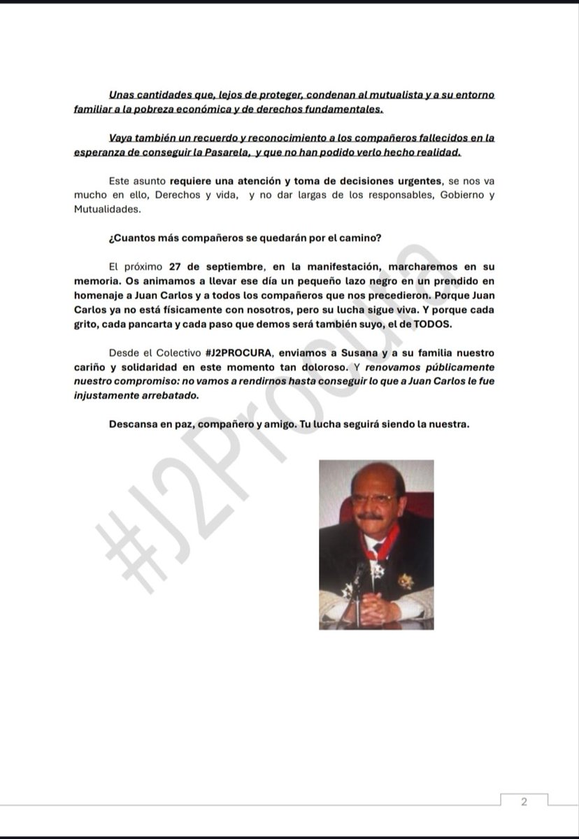 En memoria de Juan Carlos Carballo Robles. La lucha por la Pasarela al RETA
Lean con atención el texto compartido y pregúntense cómo puede ser cierto lo que se narra. Es nuestra realidad. 100.000 profesionales afectados y sus familias.
#Pasarela1x1AlRetaParaTodos
#YoVoyMadrid27S
