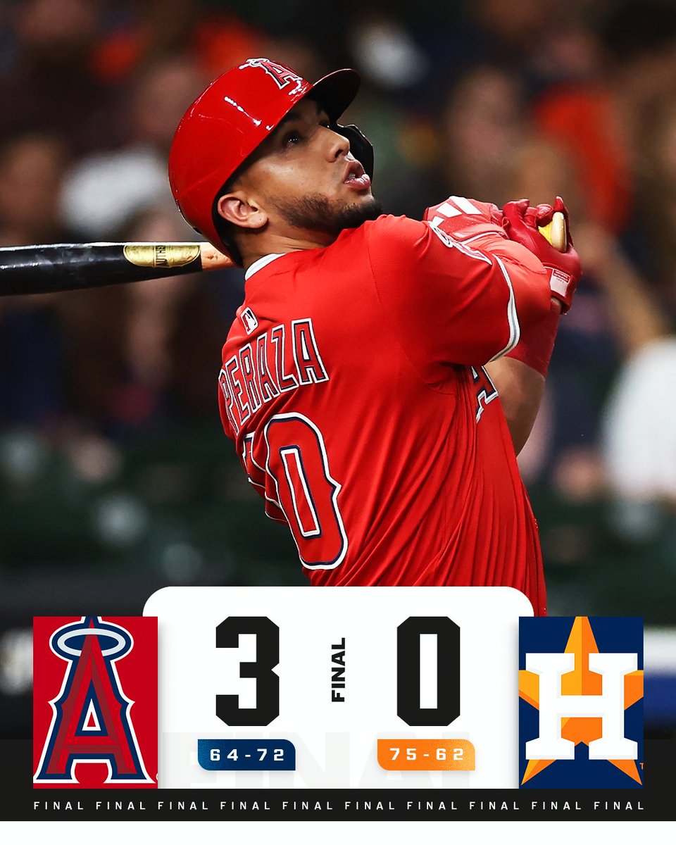Oswald Peraza hits his first <a href="/Angels/">Los Angeles Angels</a> home run as three pitchers combine on a 2-hit shutout.