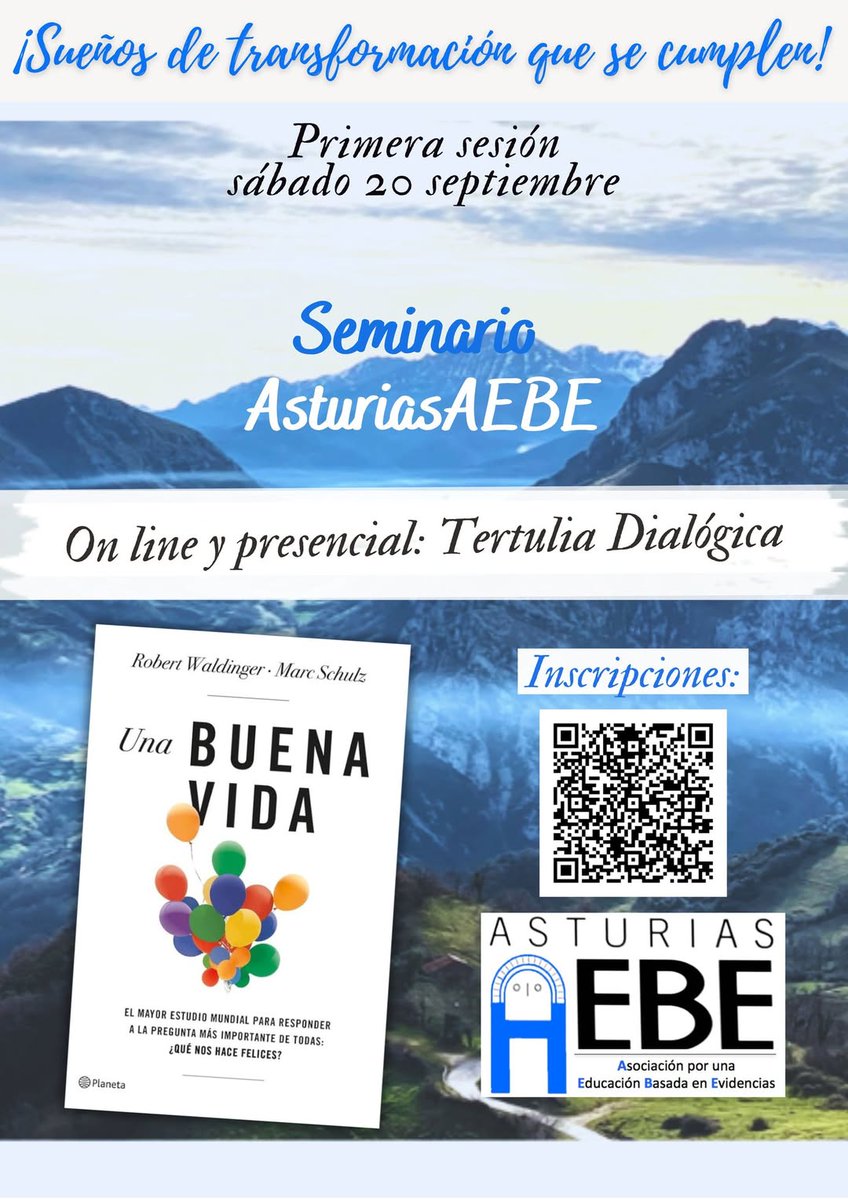 💙Mañana empieza un nuevo año escolar para el Seminario <a href="/AsturiasAEBE/">Asturias AEBE</a>: 6º año de formación dialógica para la mejora académica y social💙

-Tertulias Dialógicas 3er sábado de cada mes.
-Presencial y online.
-Libre y gratuito.

info e inscripciónes:
forms.gle/8bj8AnGN3hQ3qh…