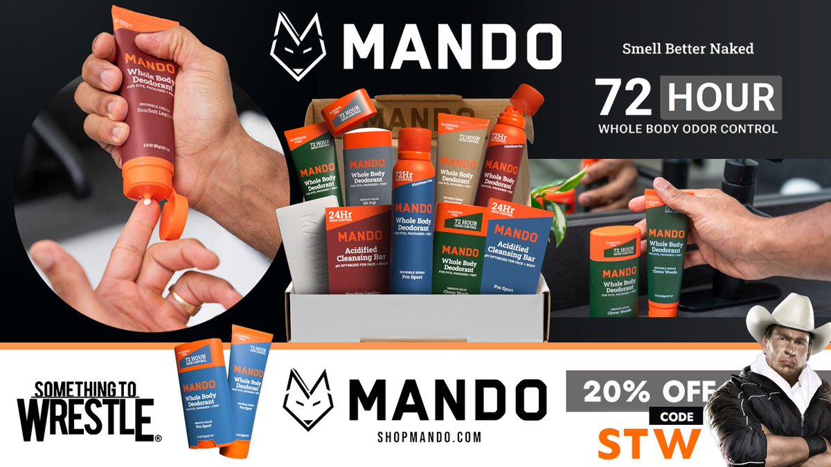 You can cut a promo. You can cut a rug.
But if you’re cutting something else under your arms… brother, it’s time for Mando!!

😅 20% off + FREE shipping with code WRESTLE at shopmando.com

#MandoPod