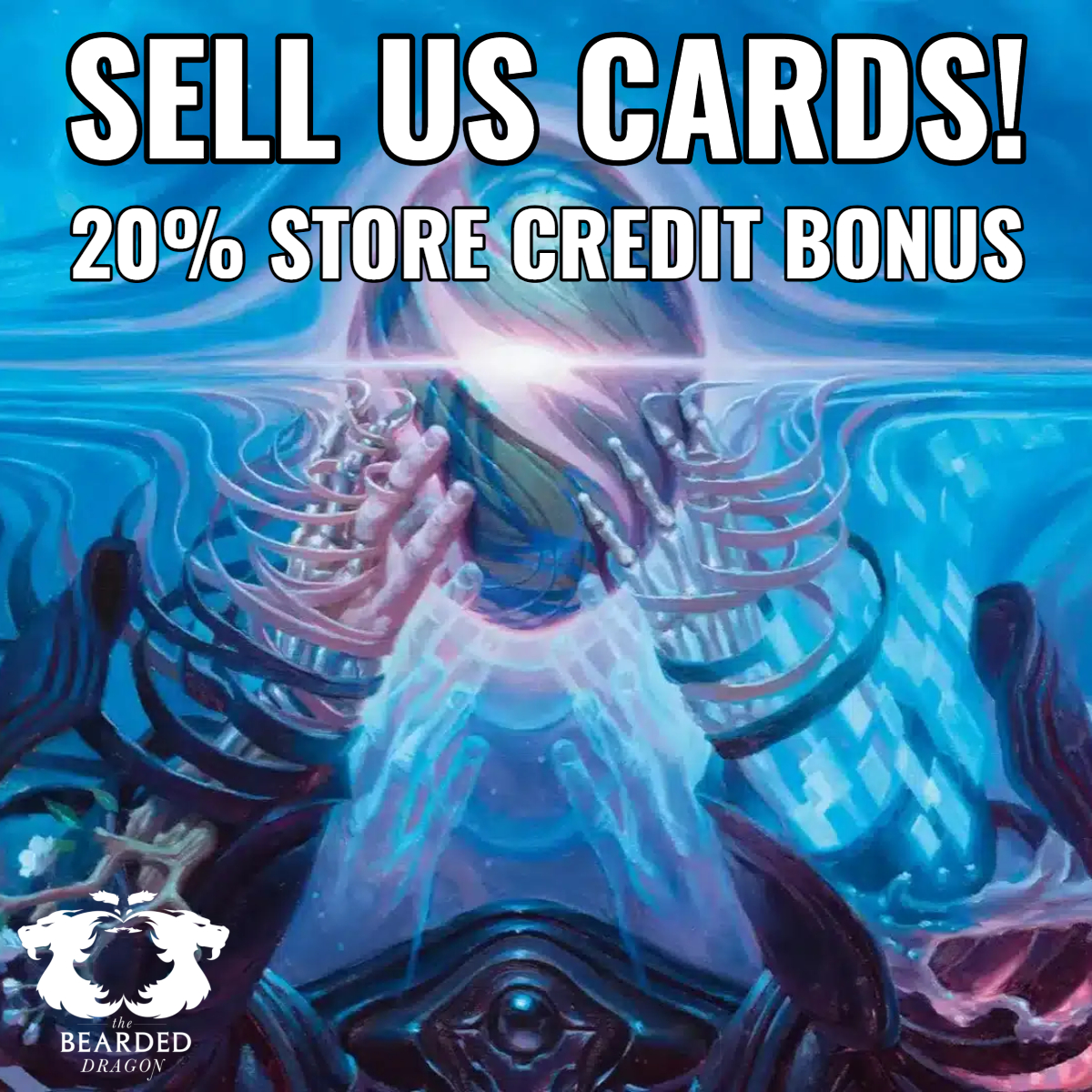 We're always buying singles!

Drop by during business hours to sell or trade your cards.
For larger collections or mail-in sales, please schedule an appointment here:
ow.ly/JBPx50UYMXB