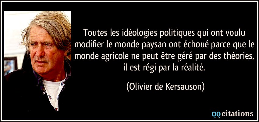 On se demande bien pourquoi la Gauche a du mal avec l'Agriculture et réciproquement. 🙄
Pour ceux qui n'auraient pas compris, cette citation est la réponse.
👇