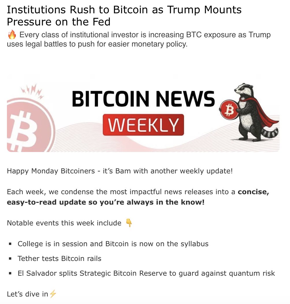 Bitcoin News (@bitcoinnewscom) on Twitter photo Trump is pushing for lower rates and he’s willing to fire Fed board members to make it happen.
Sign up below to get tomorrow’s newsletter.
Then join <a href="/_Rob_Wallace/">Rob Wallace │ Bitcoin News</a> and <a href="/kinetic_finance/">Julian Figueroa</a> live at 11am ET as they break it all down here on X. Trump is pushing for lower rates and he’s willing to fire Fed board members to make it happen.
Sign up below to get tomorrow’s newsletter.
Then join <a href="/_Rob_Wallace/">Rob Wallace │ Bitcoin News</a> and <a href="/kinetic_finance/">Julian Figueroa</a> live at 11am ET as they break it all down here on X.