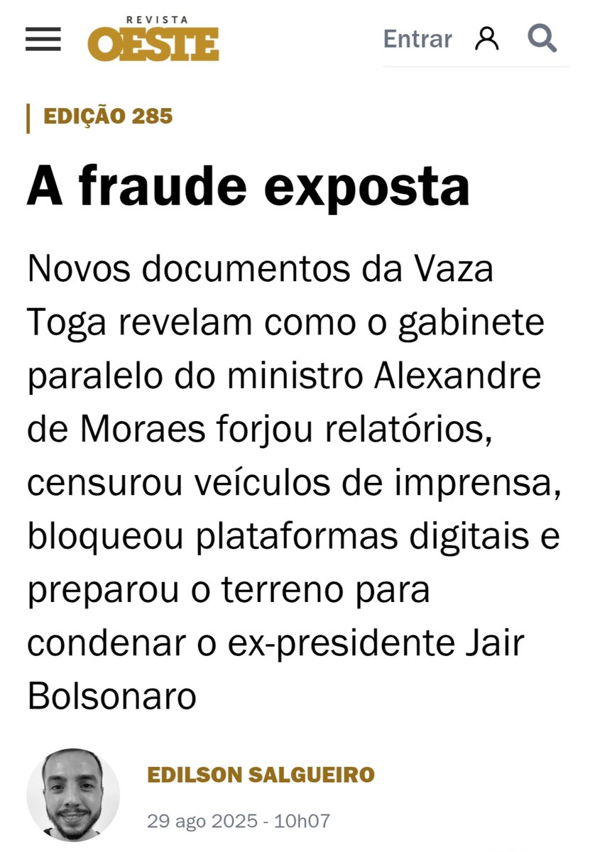 Vaza Toga 3 - O TSE refém de uma quadrilha.
