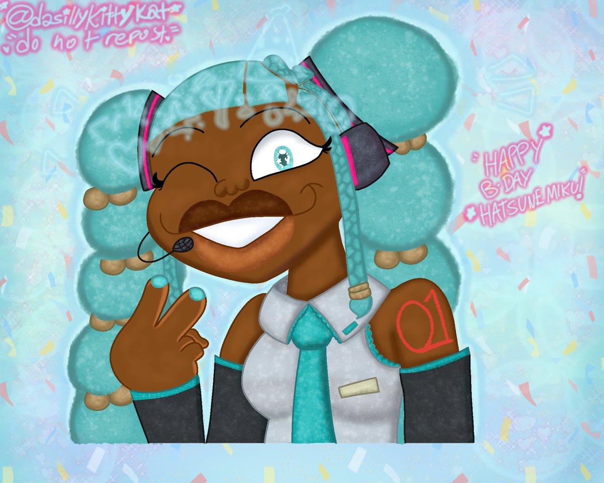 happy bday miku !!🎉🩵 
#vocaloid #hatsunemiku #miku18th #hatsunemikuart #初音ミク誕生祭2025
