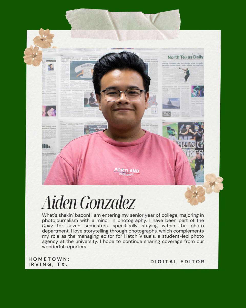 (1/5) Meet the fall 2025 North Texas Daily Editorial Board 📰💚