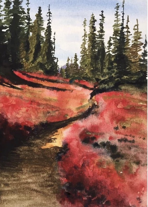 swpaintings's tweet image. Huckleberries on the PCT.

#pct #watercolorlandscape #watercolorpainter #watercolorpainting #pacificnw #pnwart #landscapepainting #artistsonx #artwork #watercolorart #landscapepainter #art #wildflowers