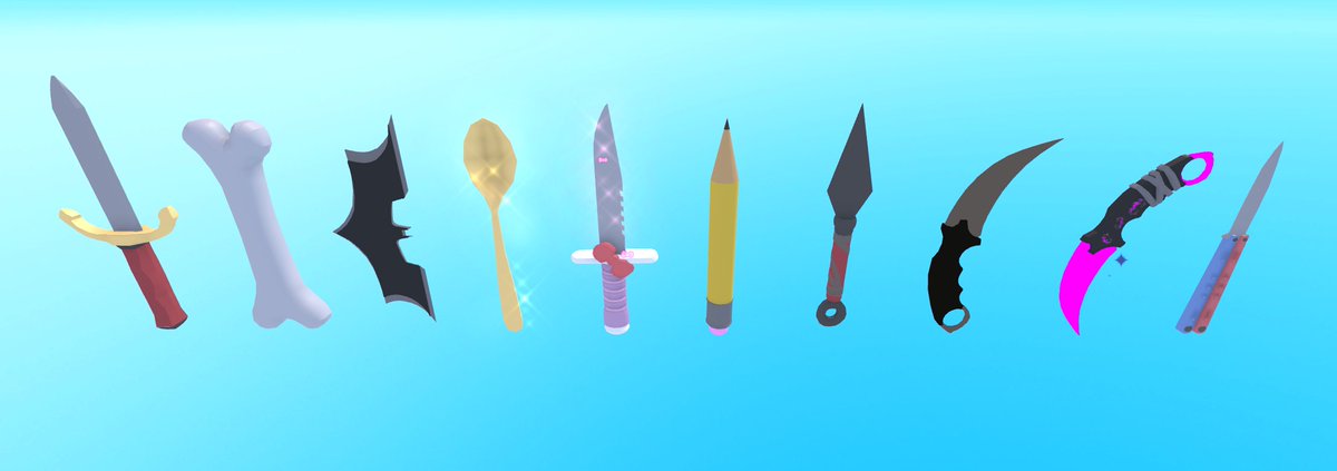 lmjsIazy's tweet photo. [4] Some knife models made in blender by me. https://t.co/gpxg8dYAL3