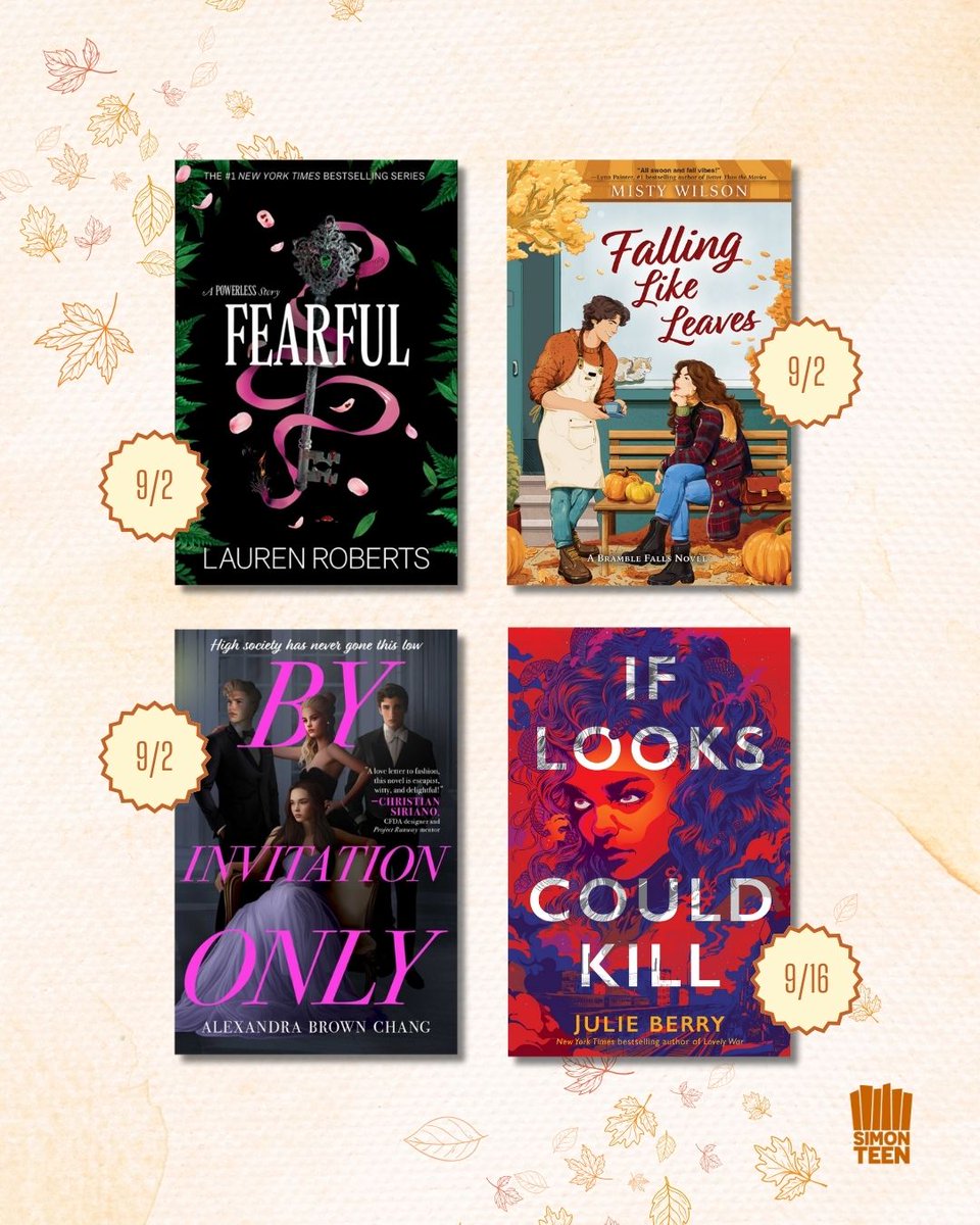 simonteen's tweet image. Fall is on the way, and we're kicking it off with an absolutely stacked September!! 
-
#SimonTeen #Bookstagram #YABooks #NewReleases