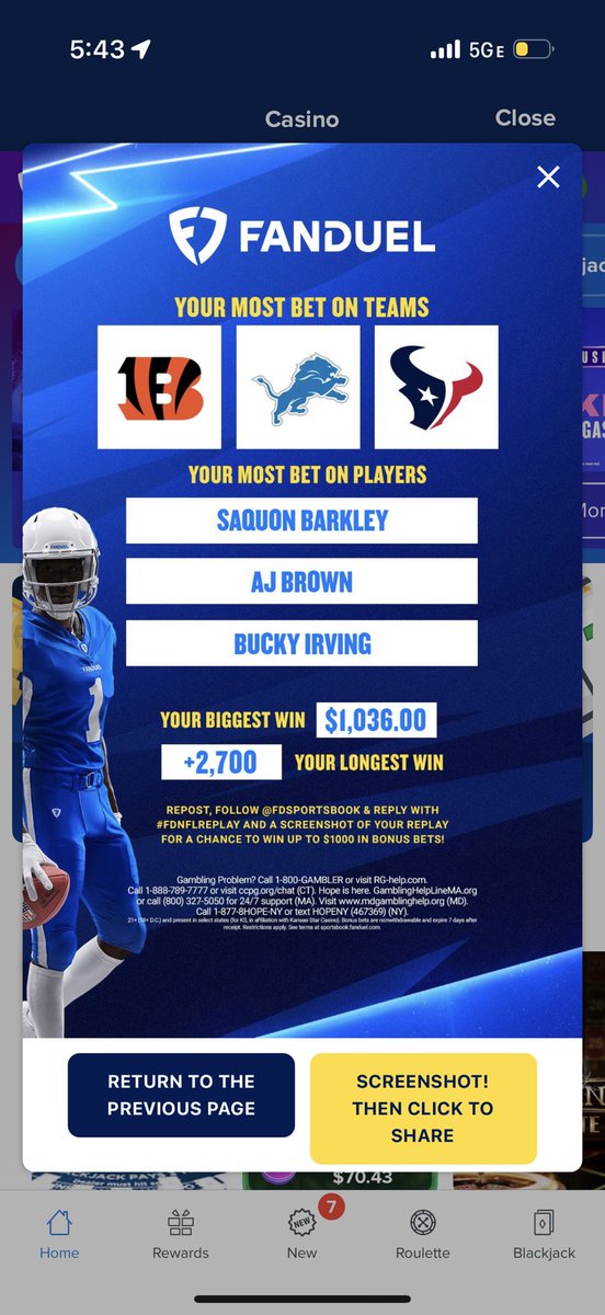 2crash1's tweet photo. @FDSportsbook #FDNFLREPLAY https://t.co/JUVk7HiwQ8