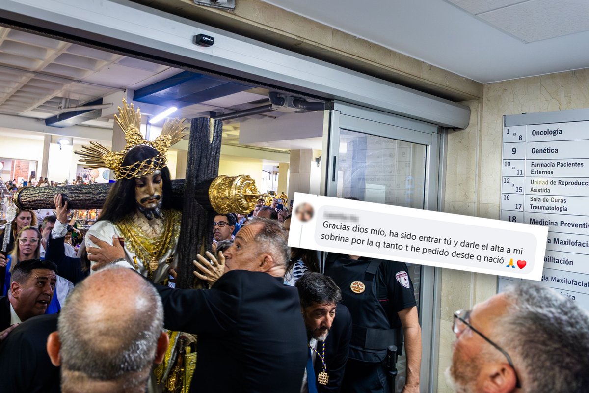 NazarenodeCadiz's tweet photo. 🚪Entró el Nazareno por las puertas del hospital
y llegaba el alta para una pequeña por la que se había rezado desde el día que nació.

Porque cuando Él entra,
entra algo más que una imagen.
Entra la paz, la fe… y esa fuerza que no se ve, pero todo lo mueve: la Esperanza💜💜🙏 https://t.co/04rJ3HYtCP