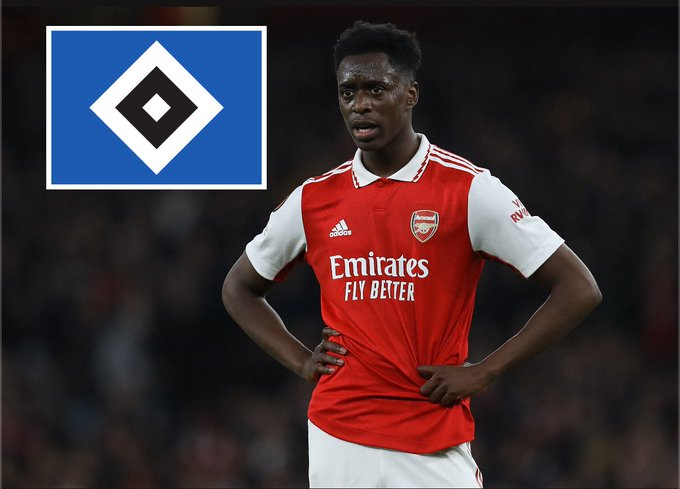 Arsenalpremiumn's tweet photo. 🚨🩺 Albert Sambi #Lokonga has completed his medical at Hamburger SV. Results expected tomorrow morning. 

The final details of the transfer of the 25 y/o central midfielder from Arsenal will then be confirmed.

@SkySportDE
 🇧🇪 https://t.co/xAgKoBtaY2