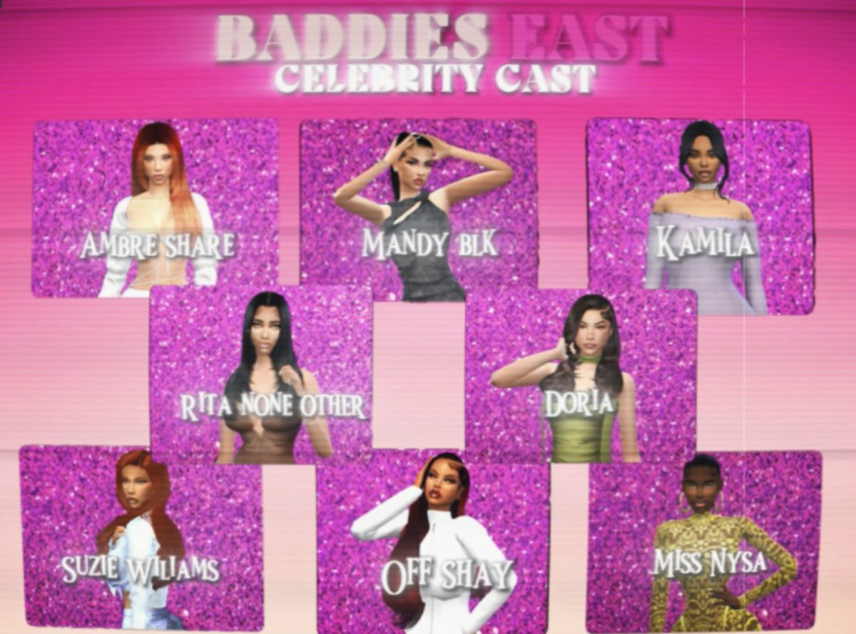 NETSIMS_'s tweet image. CASTING OFFICIAL 🅱️ADDIES E🅰️ST SIMS 🥳

#BADDIESEASTSIMS #BADDIESEAST #NETSIMS_