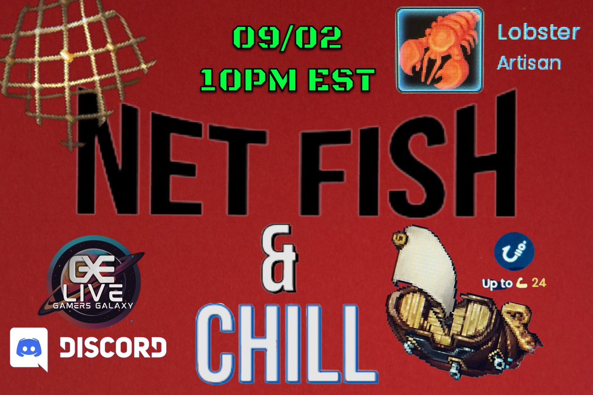 WT7791's tweet photo. The rules are out for the first @GamersGalaxie #NetFishAndChill
Are you in our GXE Guild / discord? Do you play @RavenQuestGame ??
If not maybe you should join? 🤔
1st prize 500k silver / cosmetic
2nd prize 150k silver / cosmetic
We watching VoxMachina!!🐠
@Immutable https://t.co/veSR3QQkWH