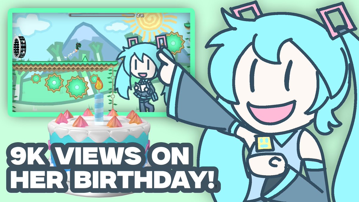 worstize's tweet image. HICE UNA NUEVA MINIATURA PARA CELEBRAR EL HITO! :D

#HatsuneMiku #HatsuneMikuArt #Miku #MikuArt #hatsunemikufanart #GeometryDash