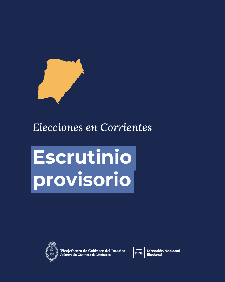 InfoDINE's tweet photo. Elecciones en Corrientes

Conocé los resultados de las elecciones provinciales en https://t.co/9SmaVWW6aF

#CorrientesElige https://t.co/57cwJ0r89m