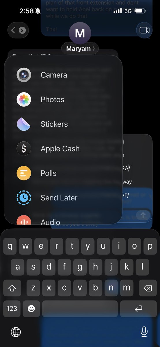 Back on iOS temporarily and is this iMessage attachment menu seriously the latest greatest Apple opinion on user centric interfaces?

Not only does it look garbage but transitions total about 2 seconds of needless waiting (400ms just to open the menu)
