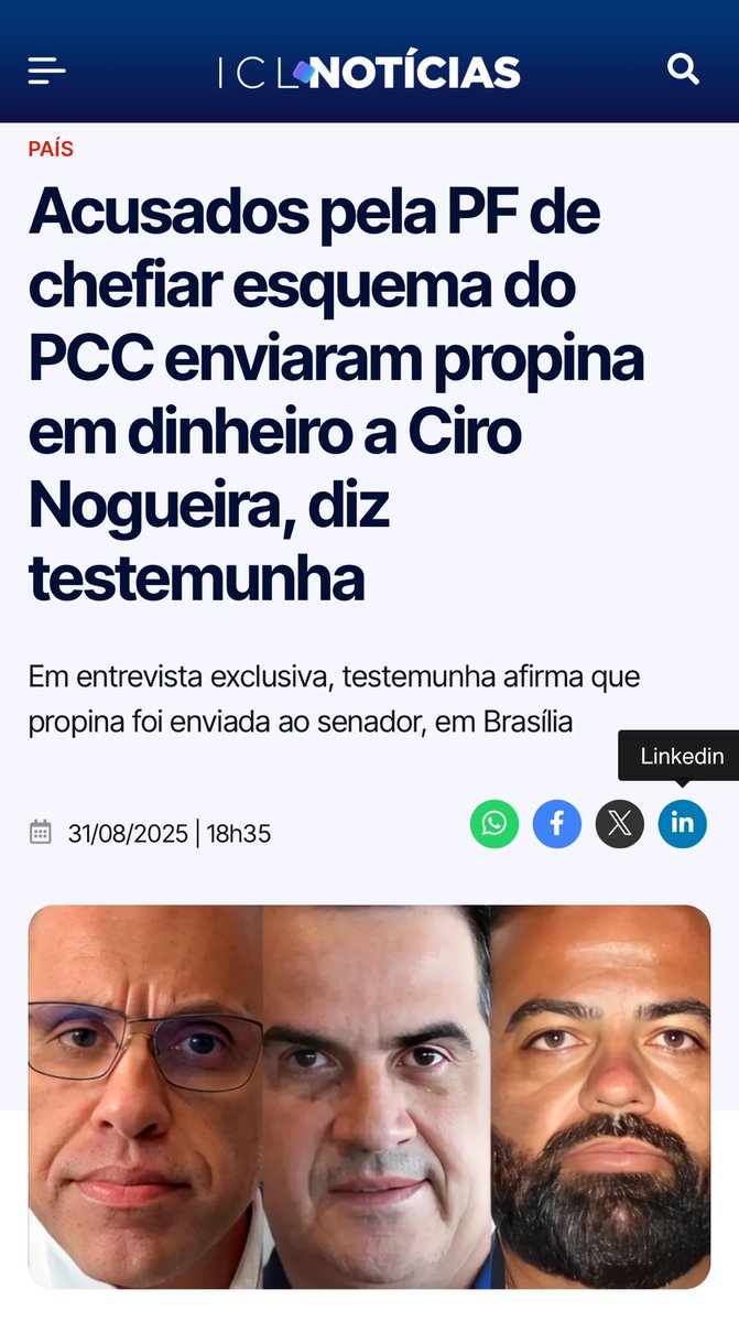 Essa é a bomba!
E agora, Ciro Nojeira?
A extrema direita foi abalada.