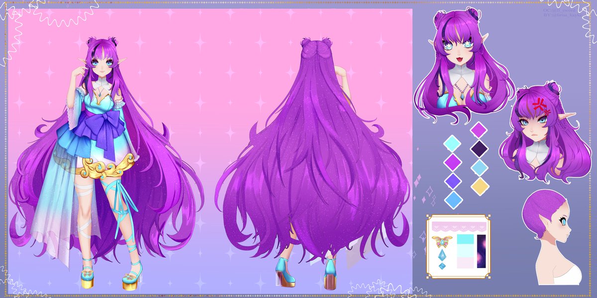 Liriss_Narin's tweet image. 💜✨ Reference Sheet Commission ✨💙  
🟊for @.fi_sword  
🟊By: @liriss_kayke

#referencesheet #commission #digitalart