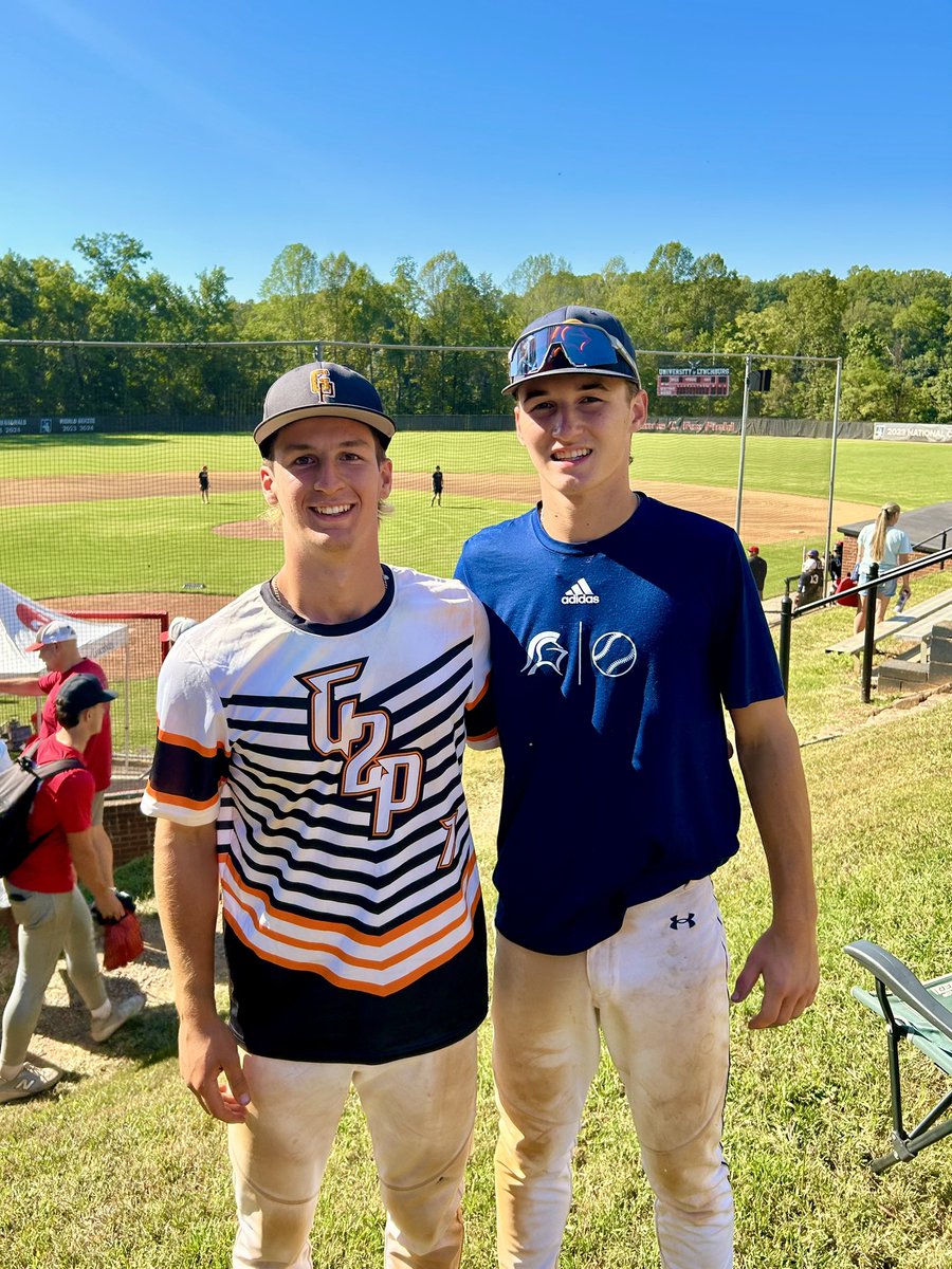 James Termine (@jamestermine7) on Twitter photo Great to see original <a href="/G2PSHOWCASE/">Go 2 Pro Baseball</a> member <a href="/JacksonRowlands/">Jackson Rowlands</a>. Both of us did well at the <a href="/LynchburgBaseBl/">Lynchburg Baseball</a> prospect camp. Stats were 3-3 2b, 4RBI, 2R, SB. In the 1.9’s showcase pop times, with best at 1.94. Beautiful campus. Loved it there. <a href="/CoachBeaz/">Travis Beazley</a> <a href="/MSolbach38/">Michael Solbach</a> <a href="/MendonVikinBase/">Pittsford Mendon Viking Baseball</a> Great to see original <a href="/G2PSHOWCASE/">Go 2 Pro Baseball</a> member <a href="/JacksonRowlands/">Jackson Rowlands</a>. Both of us did well at the <a href="/LynchburgBaseBl/">Lynchburg Baseball</a> prospect camp. Stats were 3-3 2b, 4RBI, 2R, SB. In the 1.9’s showcase pop times, with best at 1.94. Beautiful campus. Loved it there. <a href="/CoachBeaz/">Travis Beazley</a> <a href="/MSolbach38/">Michael Solbach</a> <a href="/MendonVikinBase/">Pittsford Mendon Viking Baseball</a>