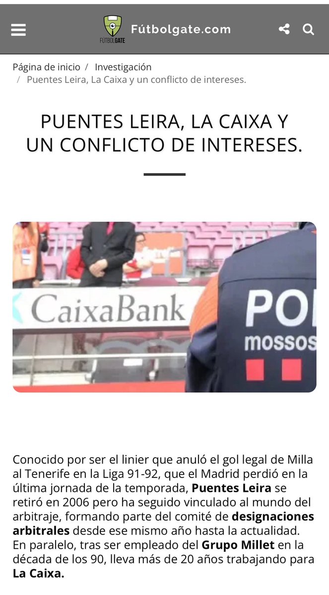 Árbitro de VAR Iglesias Villanueva, otro hijo putativo de Negreira con un bagaje casi tan vergonzoso como su hermano. Están ahí puestos por el “amigo antimadridista” de la liga de Tenerife, Evaristo Puentes Leira que luego sería responsable arbitral para elegir a cada partido