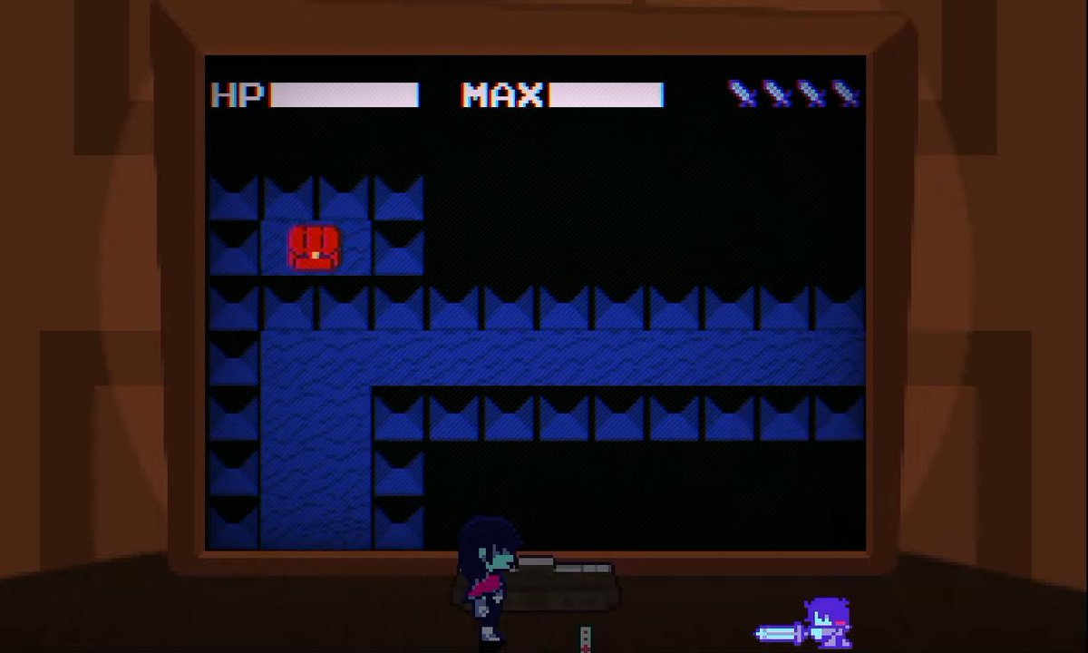 freDDeZZo's tweet photo. @cammyboig But even that doesn't make sense because we can still control Mini Kris even after Kris drops the controller. But then Mini Kris just walks offscreen on their own seemingly randomly. Is there a grace period? Why are the diegetic possession mechanics so inconsistent in this scene? https://t.co/OwKAFjuYbA
