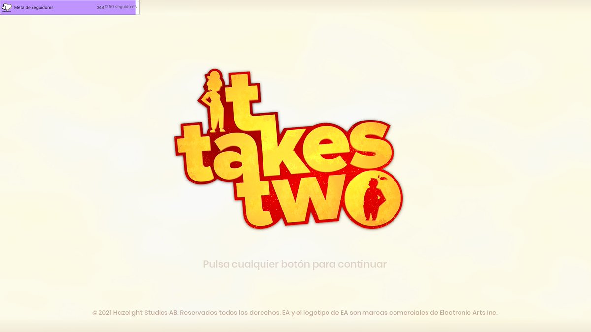 Gente Bonita , hoy  se continua con el It take two,  puede ser que lleguemos al final (?

Los espero!!!
twitch.tv/xjeylin