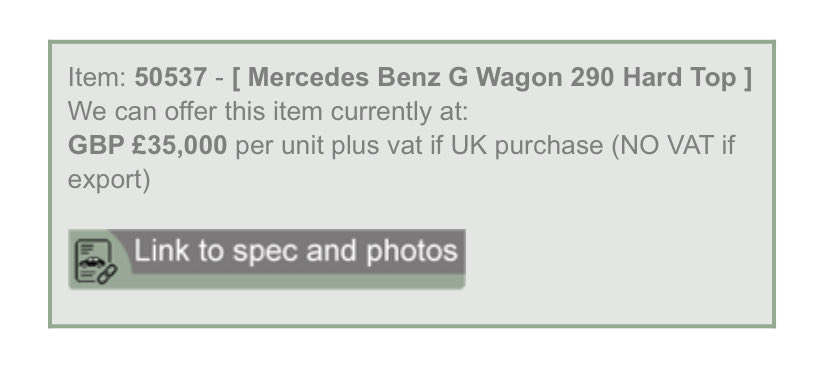 Last time I looked years ago it was about £14k for an Ex-MOD surplus G-Wagon. They want £35k + plus Vat now! I think i’d prefer a GE300 with leather and wood and not like a tractor 🚜 inside for £29k 😃