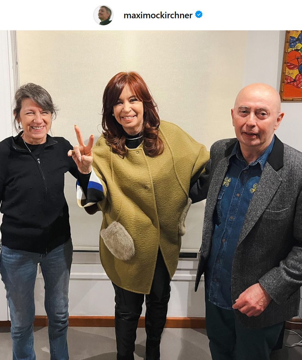 porquetendencia's tweet image. "Indio":
Por la foto del Indio Solari con Cristina Kirchner que publicó Máximo Kirchner