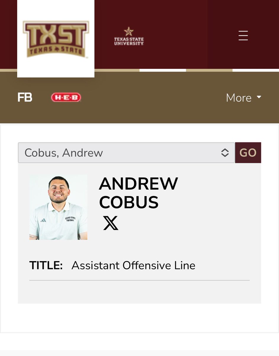 Watching the <a href="/espn/">ESPN</a> replay of <a href="/TXSTATEFOOTBALL/">Texas State Football</a> after watching live Saturday night. Another great job sportscasting by <a href="/Brant_Freeman/">Brant Freeman</a> ! But looking at this game let’s give a big shout out to the O Line and the great job <a href="/CoachShoeOL/">Jordan Shoemaker</a> <a href="/andrewcobus/">Coach Cobus</a> did on making the stats come to