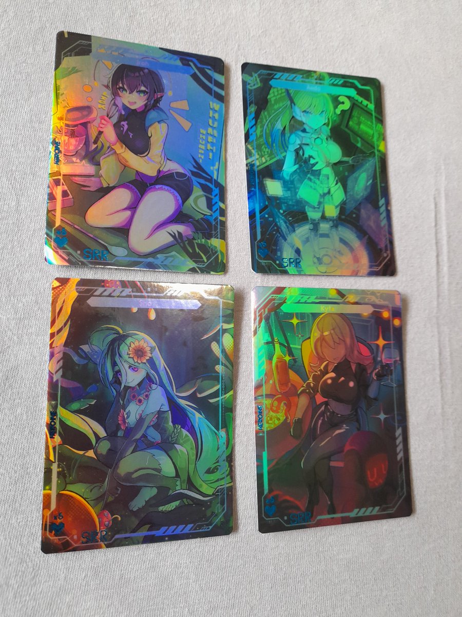 They turned out slightly dark, but the test version of the TCG promo cards is here. If you want to receive a set for free, just leave a comment. They will be sent by letter, so no tarrifs should apply either.

Interface design by <a href="/sterkiherz/">🌱Sterki Herz🌱</a> 
Art by <a href="/kagami_septhy/">Septhy</a> 
Production by