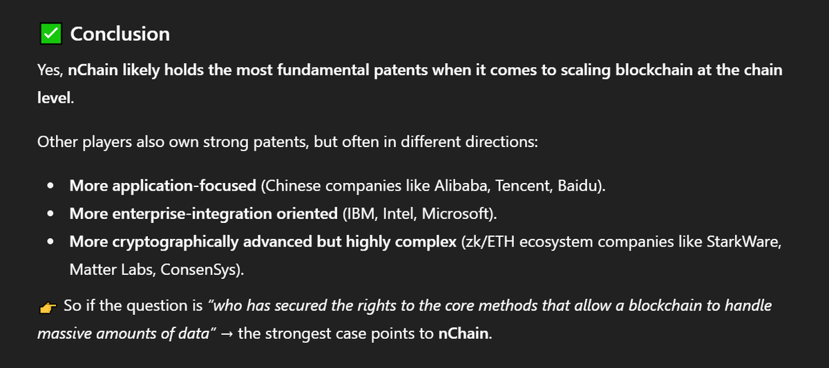 Who has secured the rights to the core methods that allow a blockchain to handle massive amounts of data?
