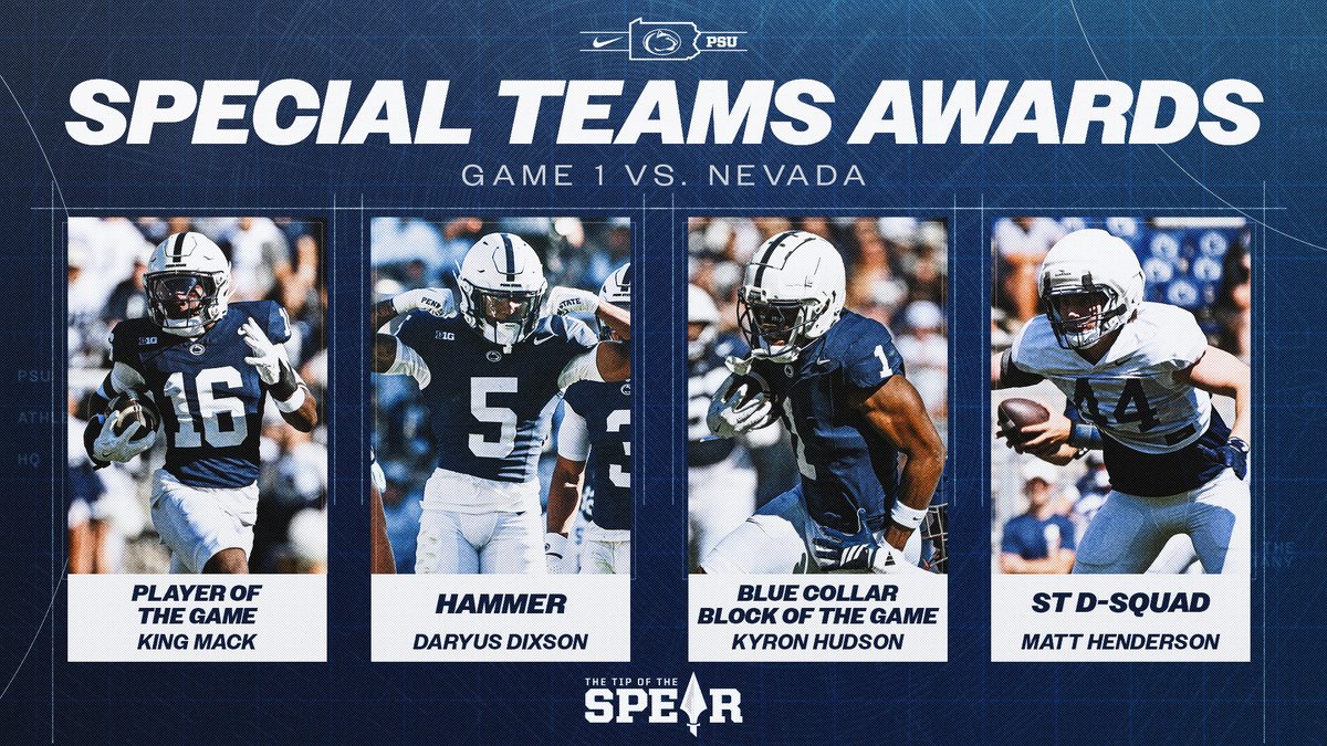 James Franklin (@coachjfranklin) on Twitter photo Game 1 Special Teams Award Winners
<a href="/kingmack2004/">King Mack</a> (<a href="/STA_Football/">Aquinas Football</a>)
<a href="/29_daryus/">Daryus Dixson🦈</a> (<a href="/mdcrusadersfb/">Mater Dei Catholic Football</a>)
<a href="/kyron___hudson/">KYRON HUDSON🇬🇧</a> (<a href="/mdcrusadersfb/">Mater Dei Catholic Football</a>)
<a href="/MattHend2025/">Matt Henderson</a> (<a href="/POWHS_Football/">Powhatan High School Football</a>)
#WeAre Game 1 Special Teams Award Winners
<a href="/kingmack2004/">King Mack</a> (<a href="/STA_Football/">Aquinas Football</a>)
<a href="/29_daryus/">Daryus Dixson🦈</a> (<a href="/mdcrusadersfb/">Mater Dei Catholic Football</a>)
<a href="/kyron___hudson/">KYRON HUDSON🇬🇧</a> (<a href="/mdcrusadersfb/">Mater Dei Catholic Football</a>)
<a href="/MattHend2025/">Matt Henderson</a> (<a href="/POWHS_Football/">Powhatan High School Football</a>)
#WeAre