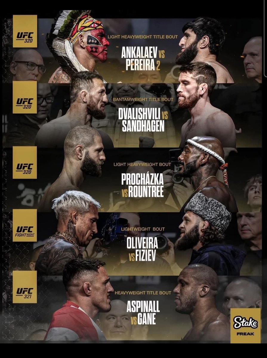 CostasLabr's tweet image. October UFC fight cards are looking STACKED #UFC320 🔥