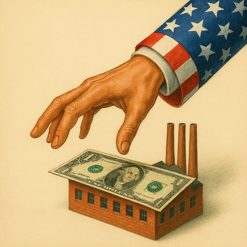 THE RISE OF AMERICAN CORPORATISM - With his pursuit of shares in <a href="/intel/">Intel</a> and defense industry, <a href="/POTUS/">President Donald J. Trump</a> is building a CORPORATIST economy. Bye bye capitalism. 
<a href="/cvpayne/">Charles V Payne</a> <a href="/bsurveillance/">BSurveillance</a> #PresidentTrump #NVIDIA <a href="/lisaabramowicz1/">Lisa Abramowicz</a> <a href="/Heritage/">Heritage Foundation</a> <a href="/StephenMoore/">Stephen Moore</a> 
tinyurl.com/rveb5zwp