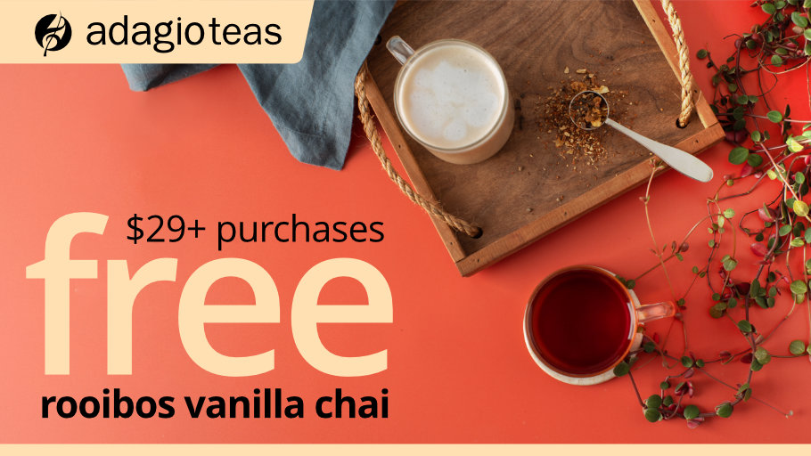 This Rooibos Vanilla Chai promises to warm you from the inside out! ☕️ It’s got all the flavors needed for the perfect summer-fall transition. 😎🍂

🎁 Try it on us when you spend $29+!

adagio.com