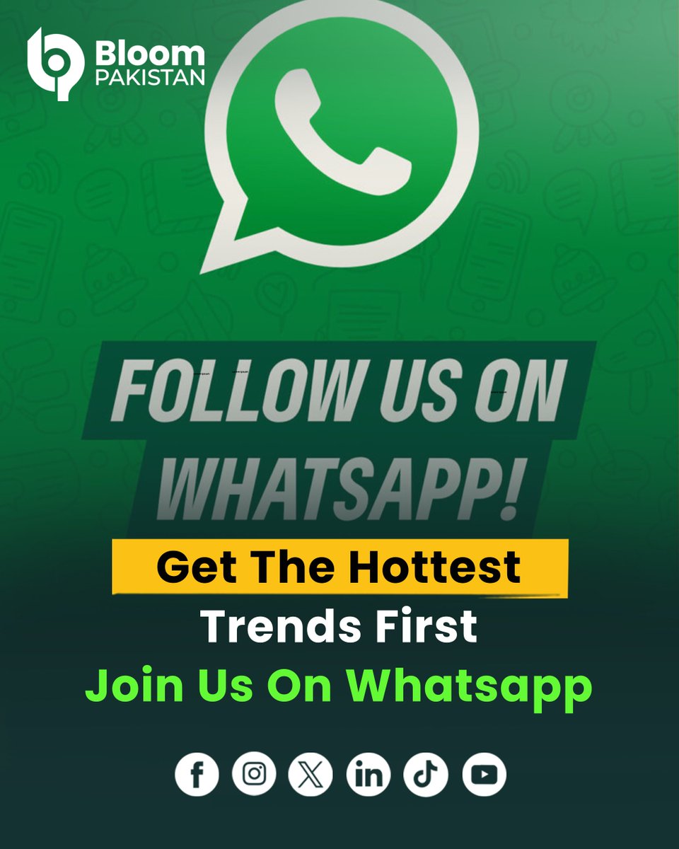 bloom_pakistan's tweet image. Stay ahead with the latest updates on business, tech, climate, auto, sports &amp;amp; more 🚀
👉 Follow us now on WhatsApp for instant news alerts!
🔗 whatsapp.com/channel/0029Vb…

#bloompakistan #whatsappupdates #breakingnews #pakistan #technews #businessnews #climatenews