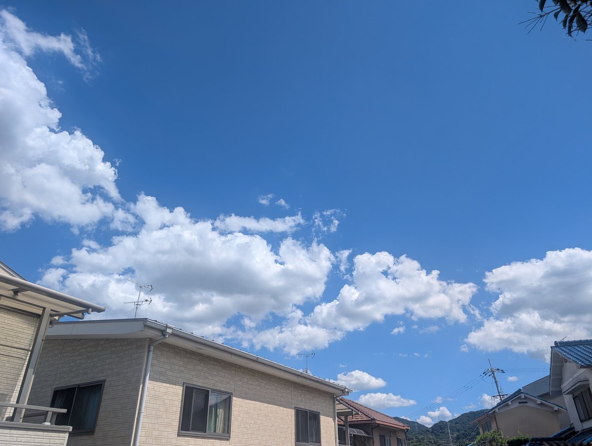 kyotanishokai's tweet image. まだまだ夏真っ盛りの空模様ですね☺ #今日の太子町