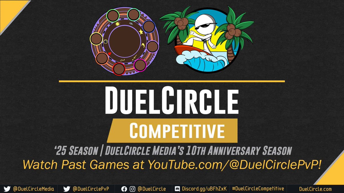 Game VODs from Round 2 of the 2025 #DuelCircleCompetitive postseason, as well as the semifinals between Julian Winter and Stephen Doom, have now been uploaded to YouTube. 

Check back TOMORROW at 11am EDT for game VODs of the final series. 

🖥️: YouTube.com/@DuelCirclePvP