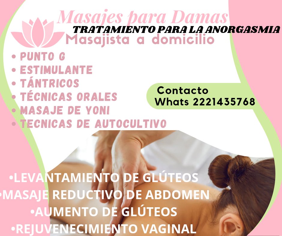 Masajes diversos exclusivos para damas a domicilio, hotel o motel Aplicados por un especialista hombre, en pareja el esposo puede estar presente o participar.
Mas info por WhatsApp