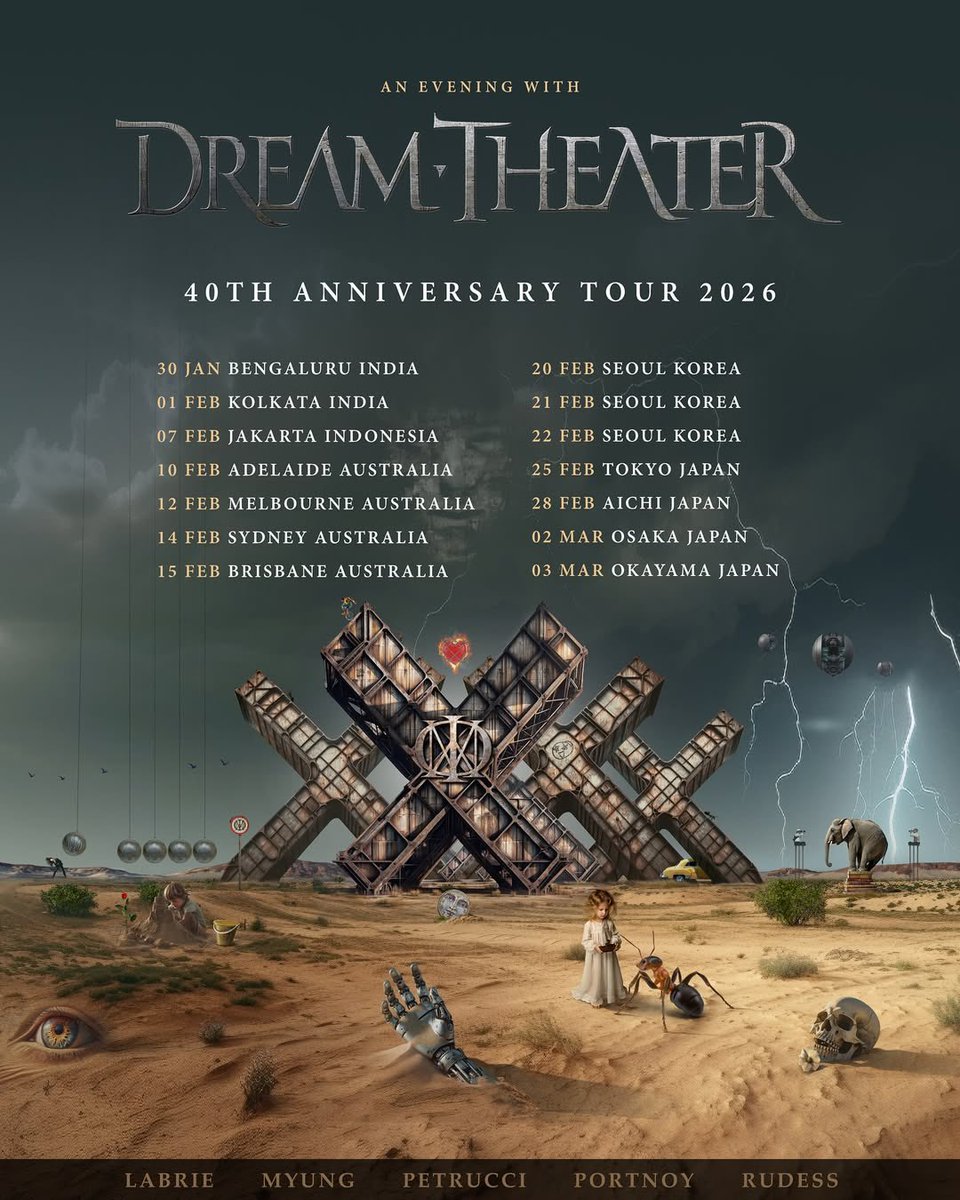 XtremeMerch's tweet image. Dream Theater akan tampil di Jakarta tanggal 7 Februari 2026.