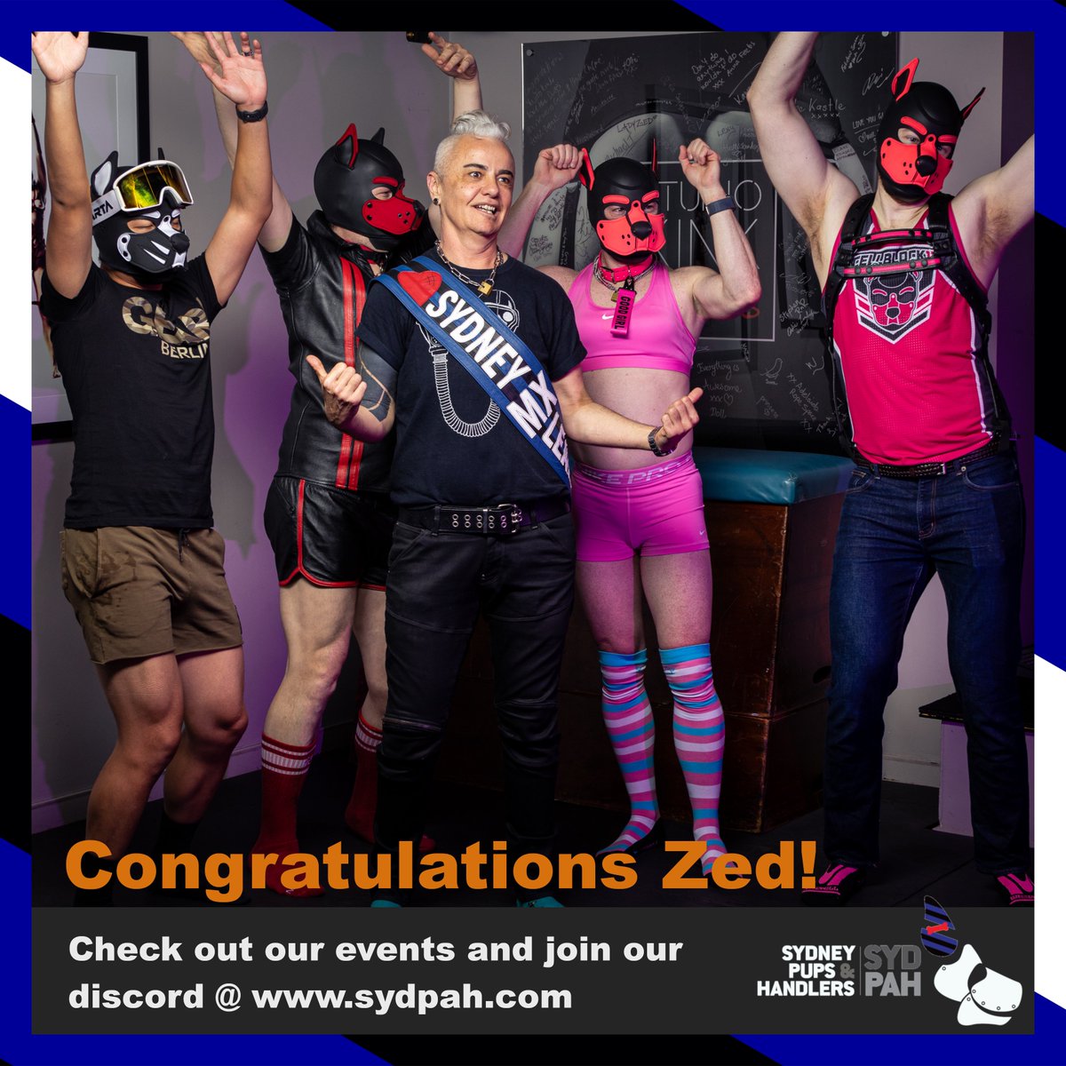 SYD-PAH (@sydpah) on Twitter photo We shared some barks with the inaugural Sydney Mx Leather 2025, Zed, at our August mosh.
We were proud to sponsor their sash, supporting <a href="/HausOfSavvy/">HAUS of SAVVY</a> in the creation of this historic title - Australia's first non-gendered title in the kink and fetish community.
Congrats Zed! ๐พ We shared some barks with the inaugural Sydney Mx Leather 2025, Zed, at our August mosh.
We were proud to sponsor their sash, supporting <a href="/HausOfSavvy/">HAUS of SAVVY</a> in the creation of this historic title - Australia's first non-gendered title in the kink and fetish community.
Congrats Zed! ๐พ