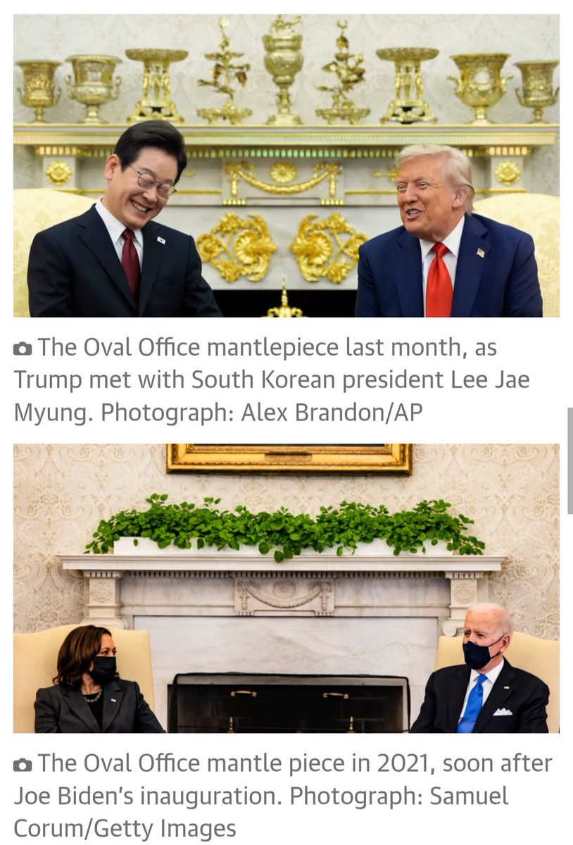 Escobarian levels of bling from the man who shits on a gold toilet. Says everything you need to know about this vicious clown's mob boss mentality. theguardian.com/us-news/2025/s…