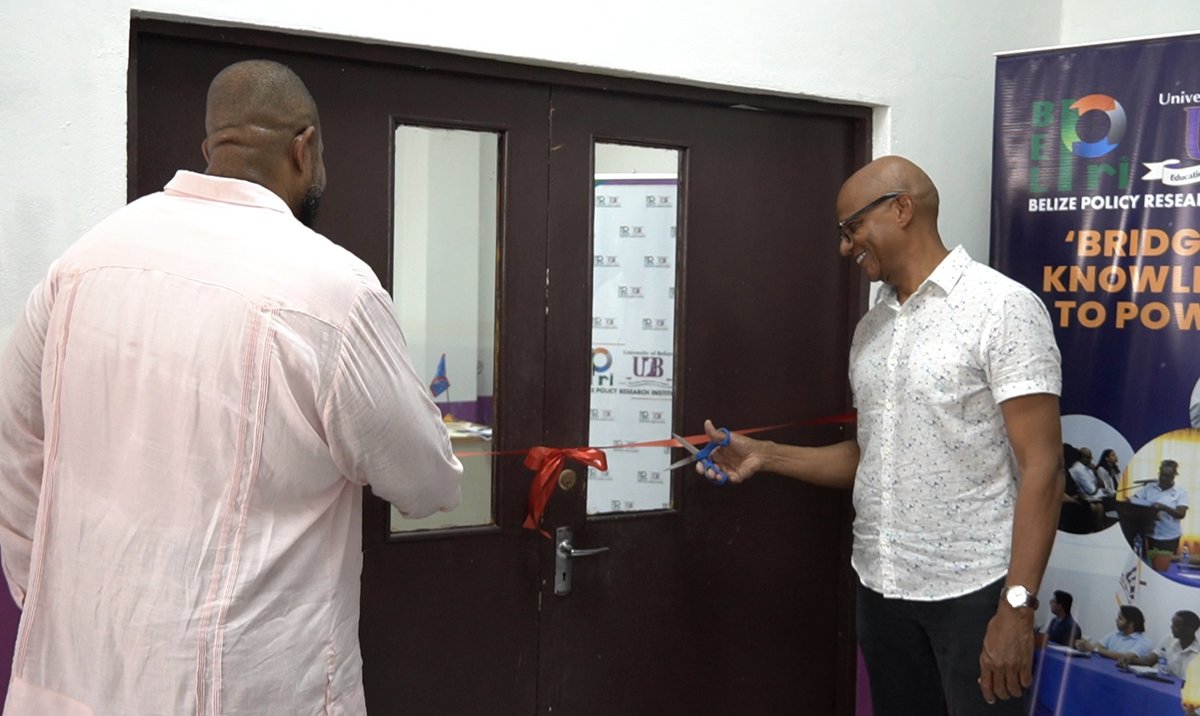 DylanVernonBze's tweet photo. On August 27, the office of the Belize Policy Research Institute (BELPRI) was launched at the University of Belize. It coincided with UB's 25th Anniversary. BELPRI's Executive Director, Dr. Dylan Vernon joined UB's President, Dr. Vincent Palacio the ribbon cutting.
#belpri, #UB https://t.co/1E0ab0H1aN