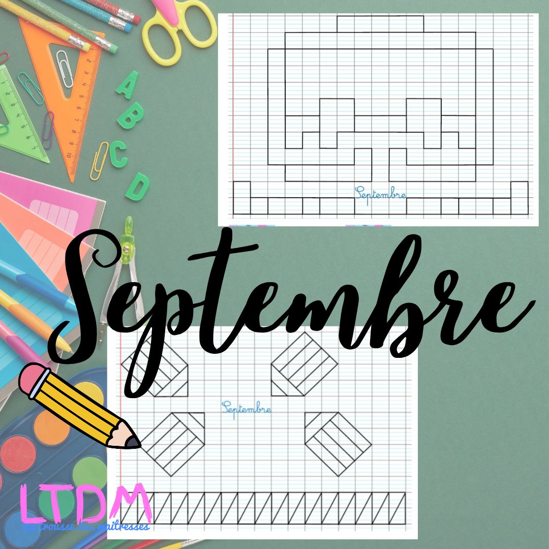 Bon mois de septembre à tous ! 
La frise pour décorer ce premier jour :  latroussedesmaitresses.com/frises-du-mois…
Vous pouvez la projeter ou l'imprimer pour les élèves en difficulté (il y a un fichier en fin d'article) 
Un bon moyen de découvrir ceux qui savent tracer, se repérer, colorier...